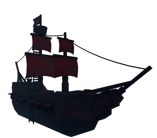 Scarlet Pirate Ship