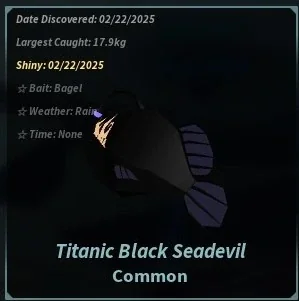 Titanic Black Seadevil